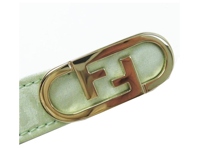 Jaqueta acolchoada de seda com logo FF da Fendi para mulheres Verde Verde claro - vista 9