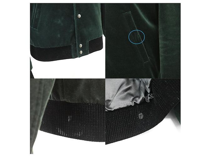 Yves Saint Laurent Chaqueta Varsity de Terciopelo Saint Laurent Verde - vista 5