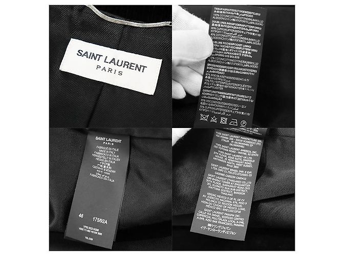 Yves Saint Laurent Chaqueta Varsity de Terciopelo Saint Laurent Verde - vista 9