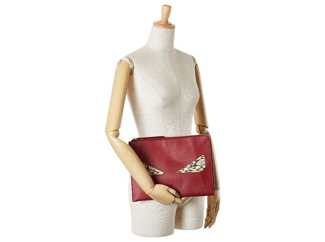 Bag Bugs Fendi Bugs Eye Monster Clutch aus Pythonleder - Ansicht 10