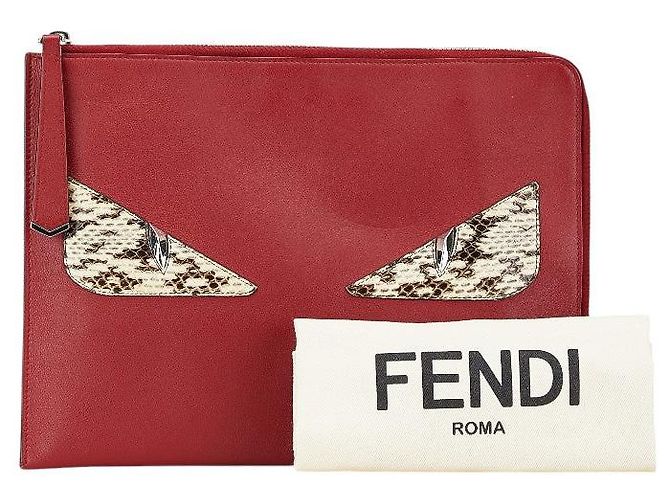 Bag Bugs Fendi Bugs Eye Monster Clutch aus Pythonleder - Ansicht 9