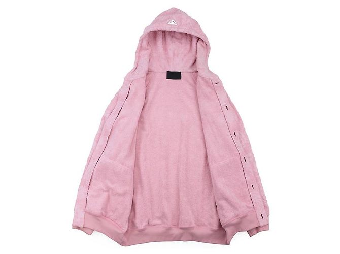 Sudadera de jacquard floral de Prada con placa triangular, rosa, talla S - vista 4