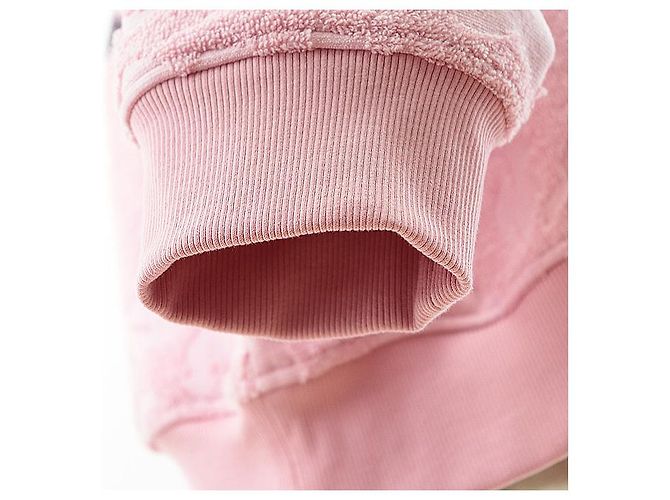 Sudadera de jacquard floral de Prada con placa triangular, rosa, talla S - vista 5