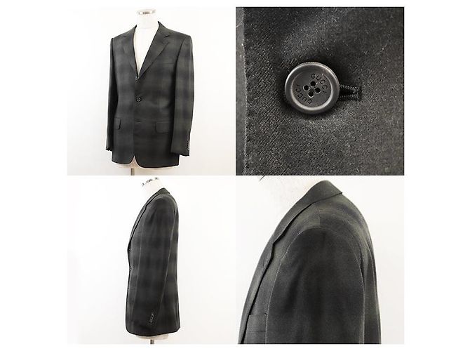 Conjunto de traje de lana Gucci Negro Verde oliva - vista 14