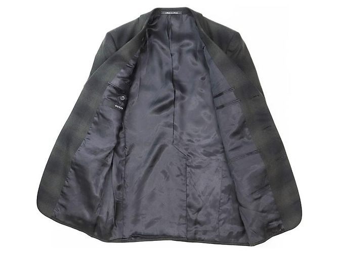 Conjunto de traje de lana Gucci Negro Verde oliva - vista 4