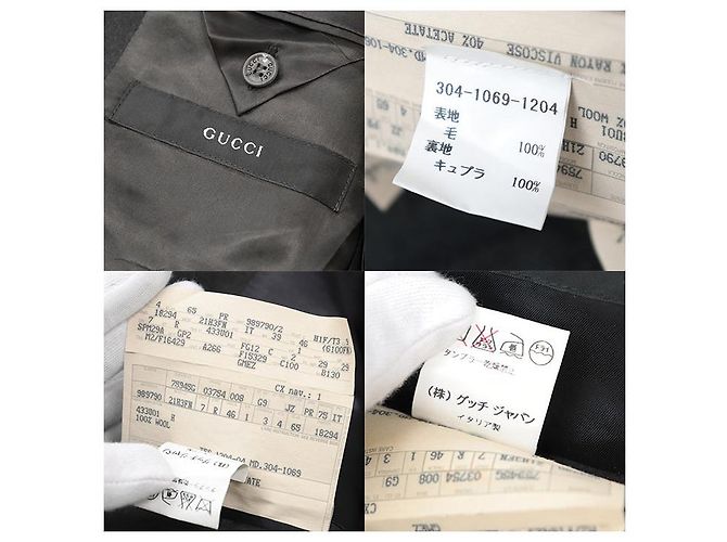 Conjunto de traje de lana Gucci Negro Verde oliva - vista 5