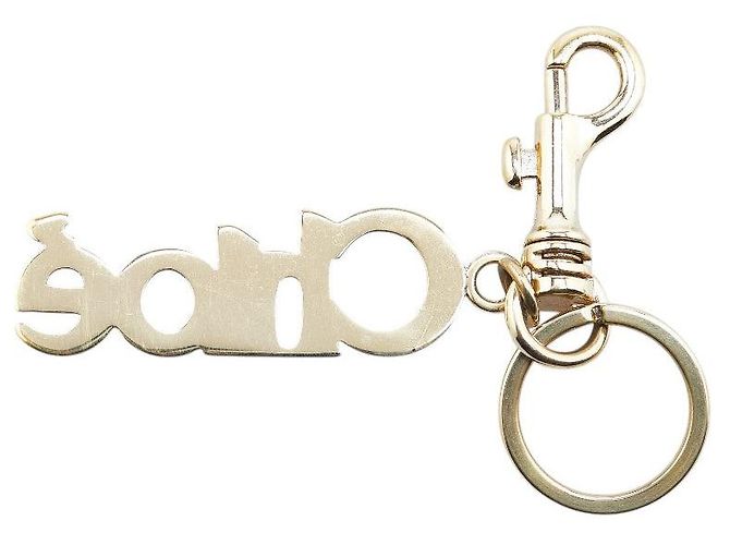 Chloé Chloe Logo Charm Tasche Charm aus vergoldetem Metall - Ansicht 2