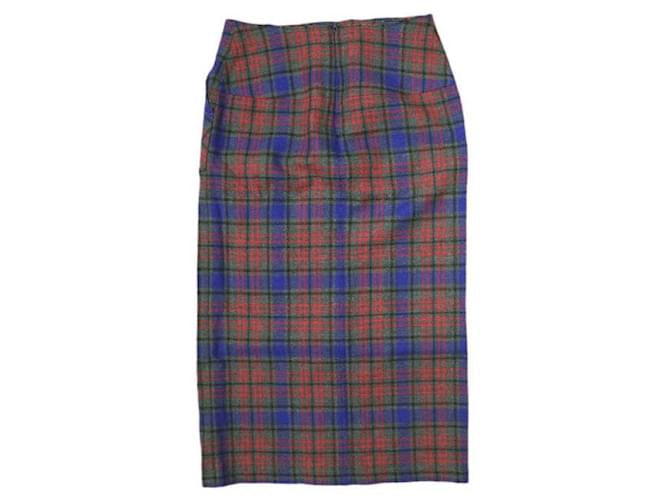 Autre Marque Falda de tweed ASTRAET Castaño Roja Azul marino - vista 2