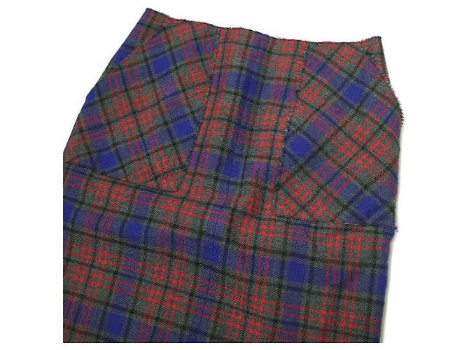 Autre Marque Falda de tweed ASTRAET Castaño Roja Azul marino - vista 5
