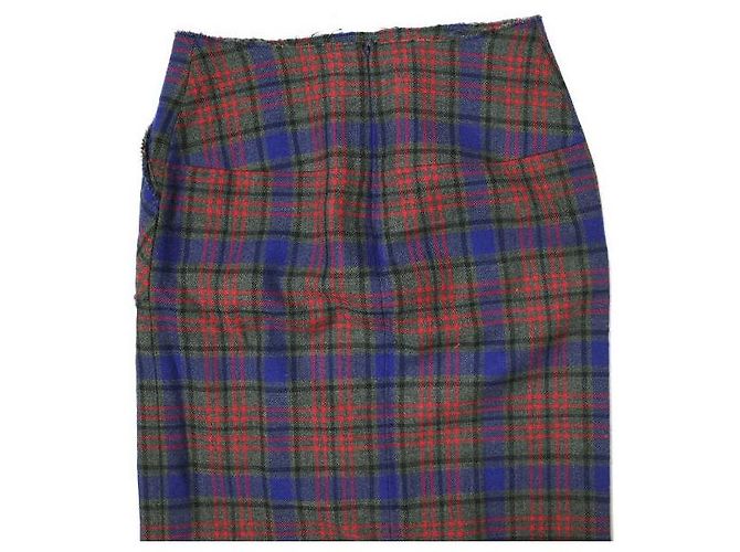 Autre Marque Falda de tweed ASTRAET Castaño Roja Azul marino - vista 6