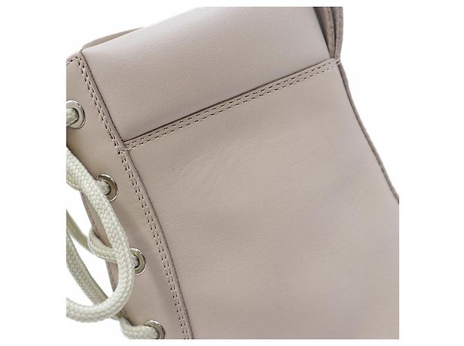 Hermès Stivaletti in pelle con lacci Hermes Beige - vista 8