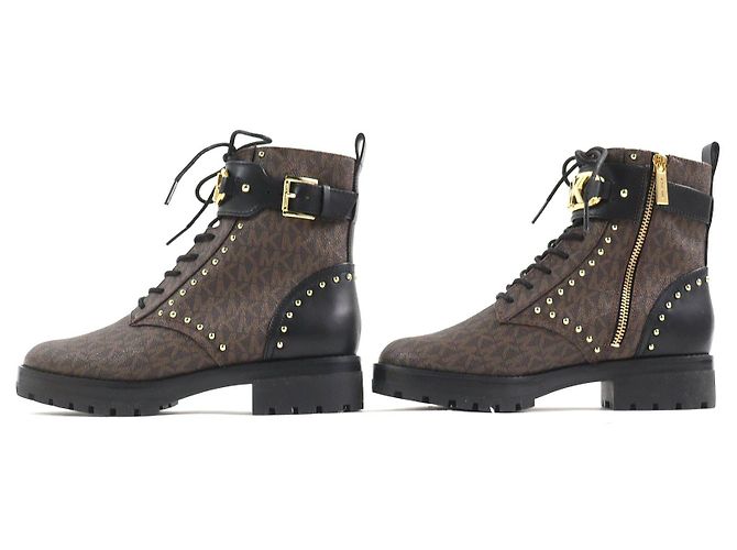 Botas de combate com studs e logo Kincaid da Michael Kors - vista 3