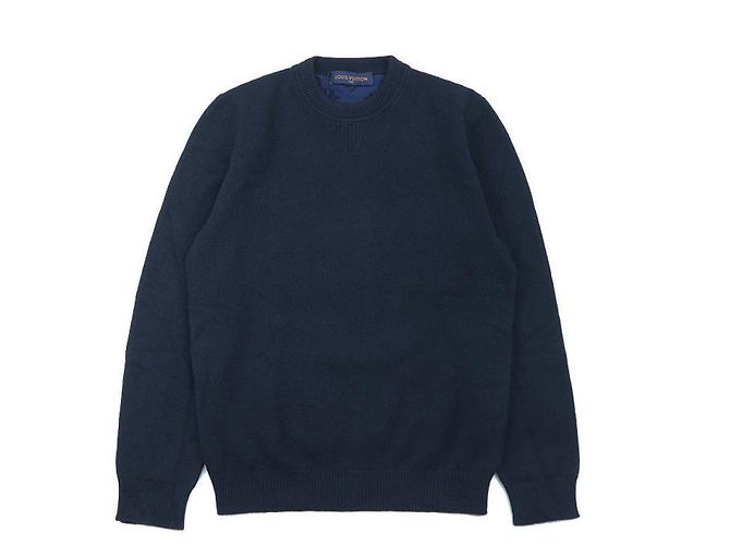Suéter de tricô em cashmere e lã Monogram da Louis Vuitton Azul Azul marinho - vista 12