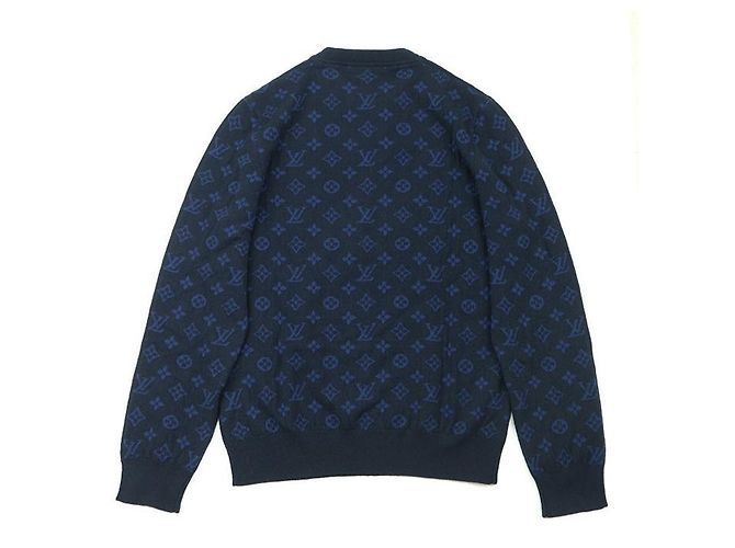 Suéter de tricô em cashmere e lã Monogram da Louis Vuitton Azul Azul marinho - vista 15
