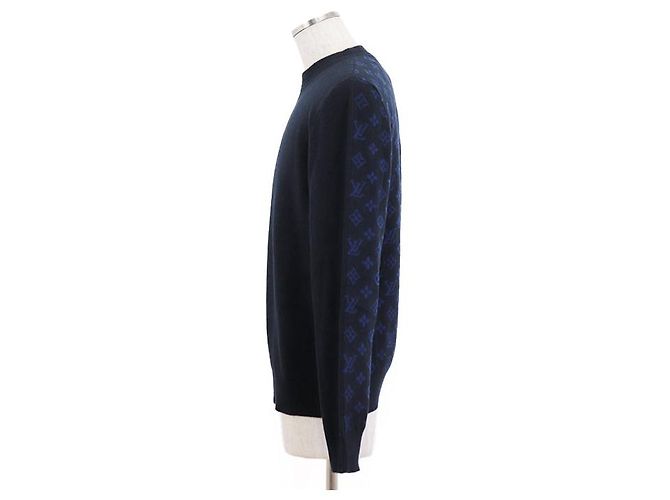 Suéter de tricô em cashmere e lã Monogram da Louis Vuitton Azul Azul marinho - vista 4