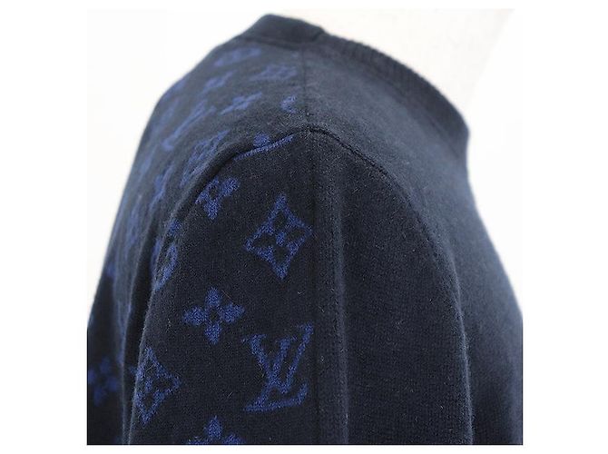 Suéter de tricô em cashmere e lã Monogram da Louis Vuitton Azul Azul marinho - vista 5