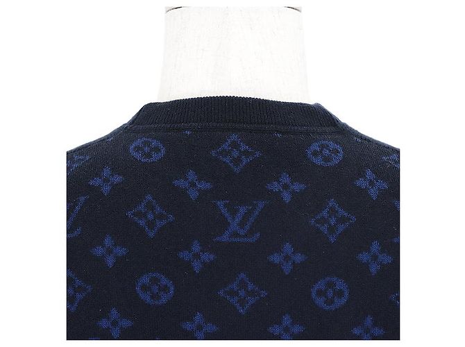 Suéter de tricô em cashmere e lã Monogram da Louis Vuitton Azul Azul marinho - vista 6