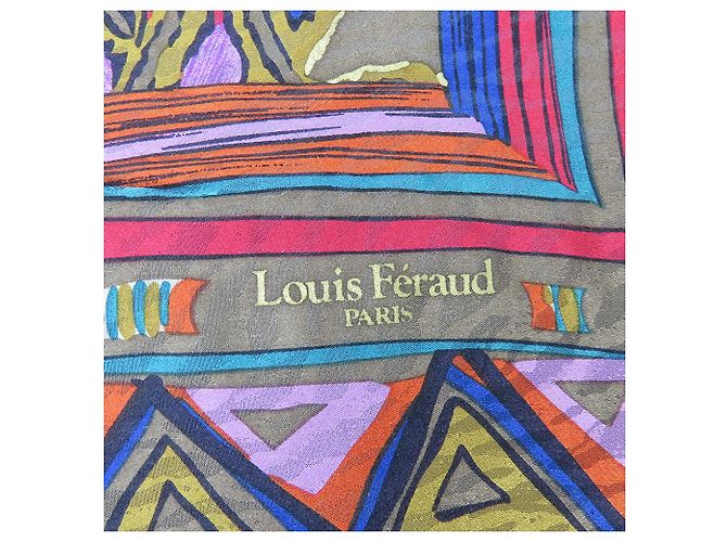 & Other Stories Bufanda de seda Louis Feraud usada marrón naranja - vista 3