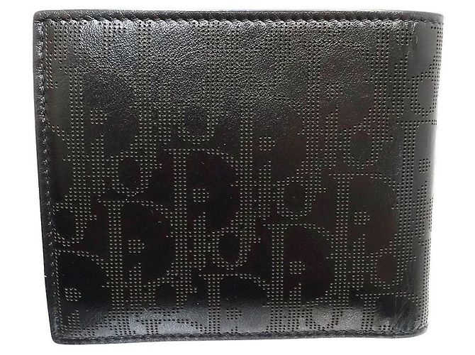 Billetera bifold de cuero Dior Oblique Galaxy Negro - vista 3