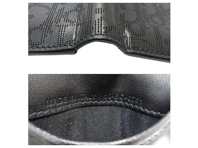 Billetera bifold de cuero Dior Oblique Galaxy Negro - vista 5