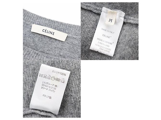 Céline Oversized Tunika-Kleid aus Cashmere-Ei-Strick von Celine Braun Blau Khaki - Ansicht 10