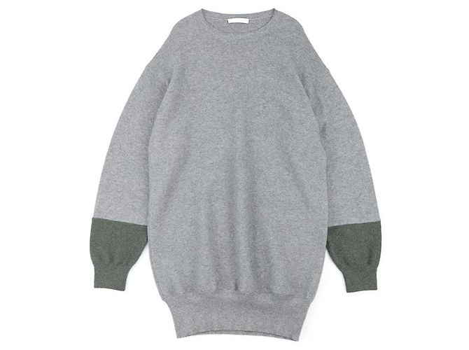 Céline Oversized Tunika-Kleid aus Cashmere-Ei-Strick von Celine Braun Blau Khaki - Ansicht 2