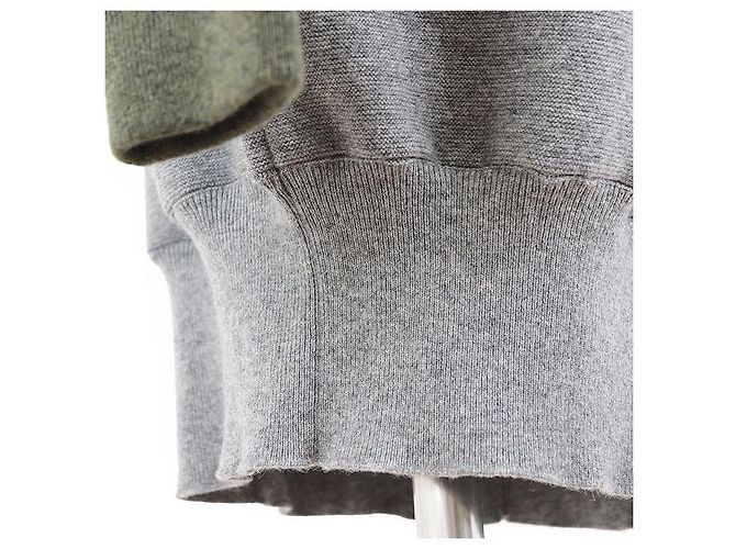 Céline Oversized Tunika-Kleid aus Cashmere-Ei-Strick von Celine Braun Blau Khaki - Ansicht 7