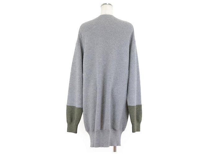Céline Oversized Tunika-Kleid aus Cashmere-Ei-Strick von Celine Braun Blau Khaki - Ansicht 8