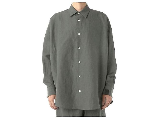 Autre Marque N.HOOLYWOOD CAMICIA IN LANA E LINO Grigio - vista 3