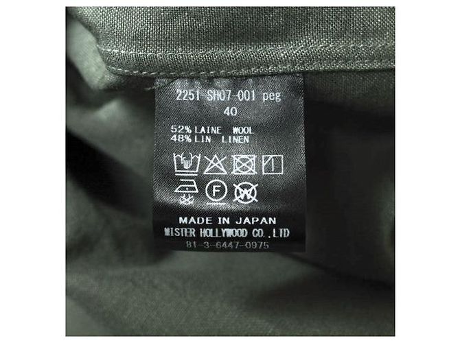Autre Marque N.HOOLYWOOD CAMICIA IN LANA E LINO Grigio - vista 9