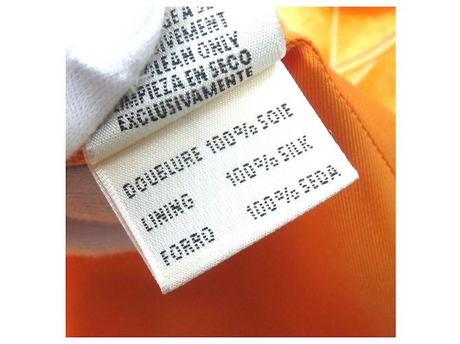 Hermès Camicia in seta a maniche lunghe Hermes 38 Arancione - vista 10