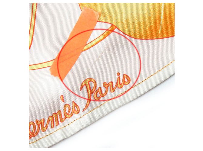 Hermès Camicia in seta a maniche lunghe Hermes 38 Arancione - vista 11
