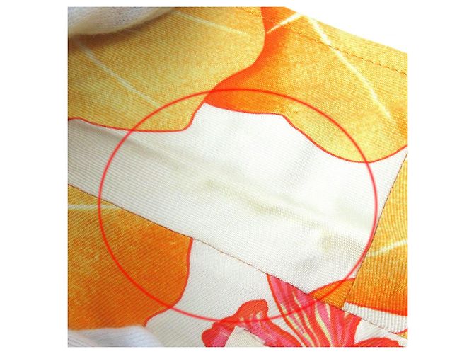 Hermès Camicia in seta a maniche lunghe Hermes 38 Arancione - vista 12