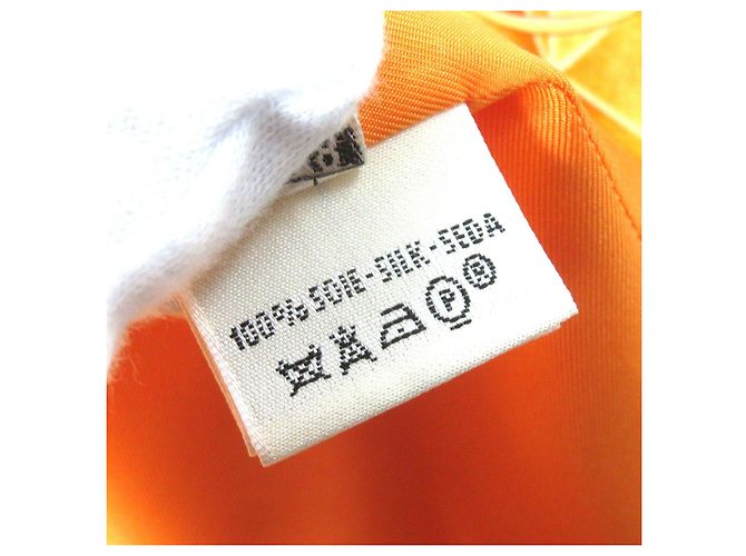 Hermès Camicia in seta a maniche lunghe Hermes 38 Arancione - vista 9