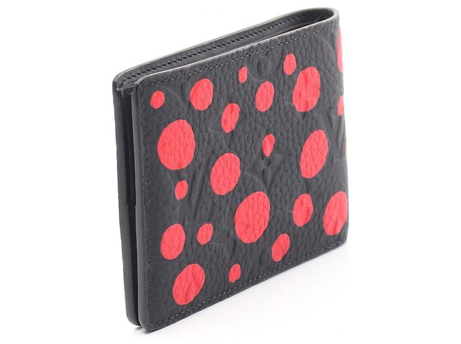 Cartera Slender Infinity Dot de cuero Louis Vuitton M81902 Negro Roja - vista 2