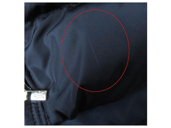 Moncler CHARPAL Abrigo Largo de Plumas con Capucha de Nylon para Mujeres Azul Azul marino - vista 18