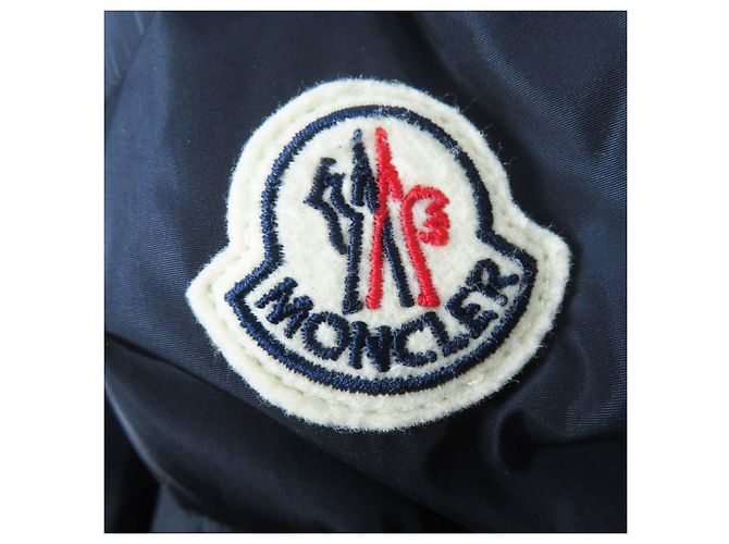 Moncler CHARPAL Abrigo Largo de Plumas con Capucha de Nylon para Mujeres Azul Azul marino - vista 6