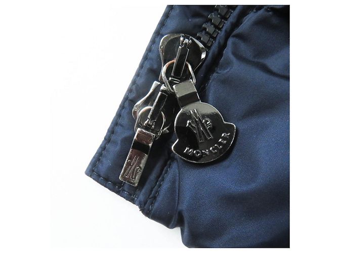 Moncler CHARPAL Abrigo Largo de Plumas con Capucha de Nylon para Mujeres Azul Azul marino - vista 7