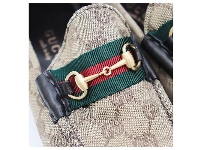 Mocassini Gucci GG Canvas Marrone - vista 3