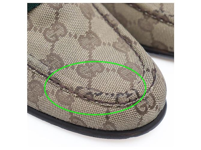 Mocassini Gucci GG Canvas Marrone - vista 4