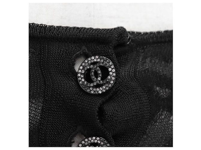 Schwarzes Rüschenkleid Chanel P63292 - Ansicht 13