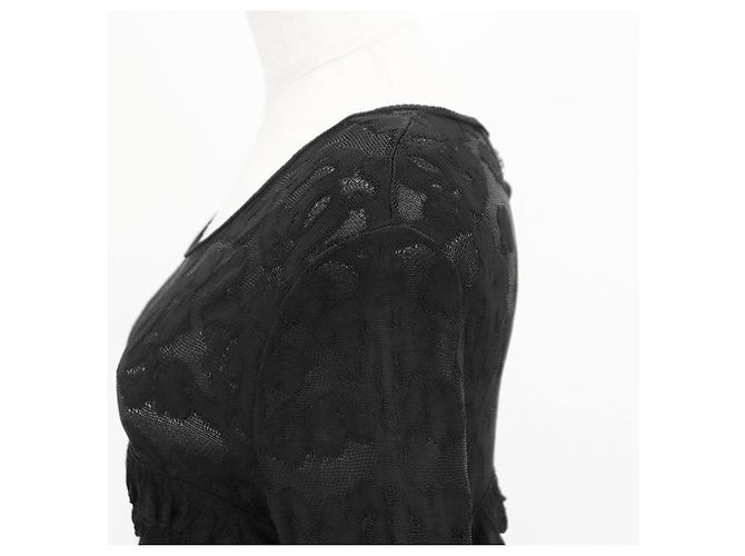 Schwarzes Rüschenkleid Chanel P63292 - Ansicht 15