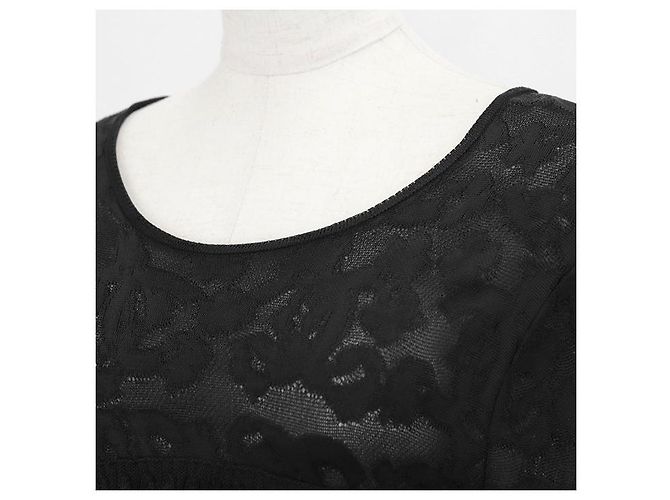 Schwarzes Rüschenkleid Chanel P63292 - Ansicht 2