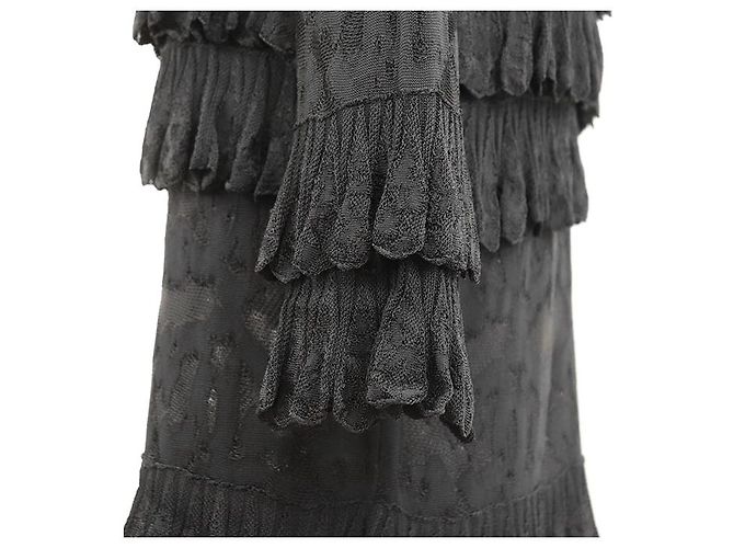 Schwarzes Rüschenkleid Chanel P63292 - Ansicht 5