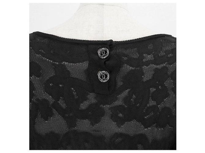 Schwarzes Rüschenkleid Chanel P63292 - Ansicht 7