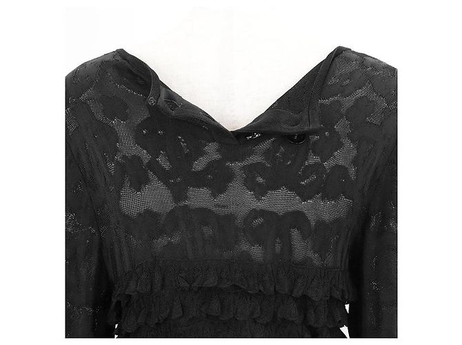 Schwarzes Rüschenkleid Chanel P63292 - Ansicht 8