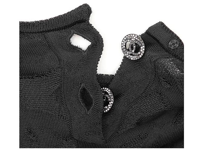Schwarzes Rüschenkleid Chanel P63292 - Ansicht 9