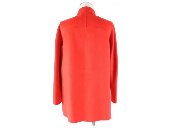 Abrigo de medio largo con botón de logo de cachemira Loro Piana Roja - vista 3