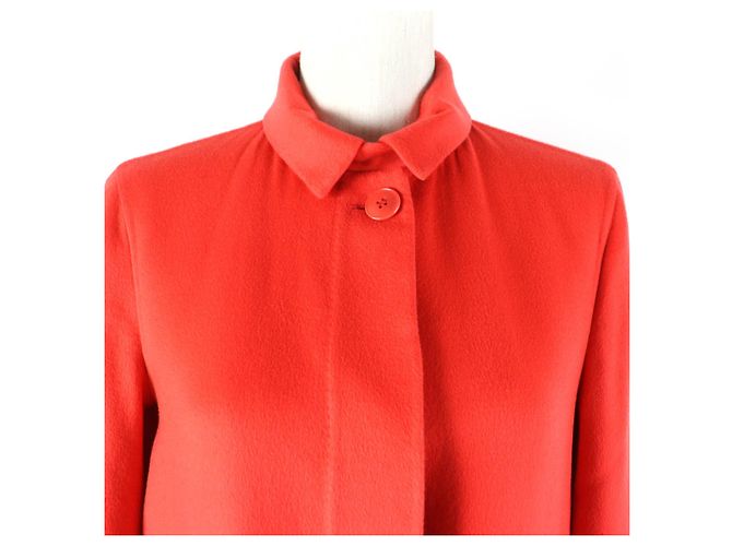Abrigo de medio largo con botón de logo de cachemira Loro Piana Roja - vista 5