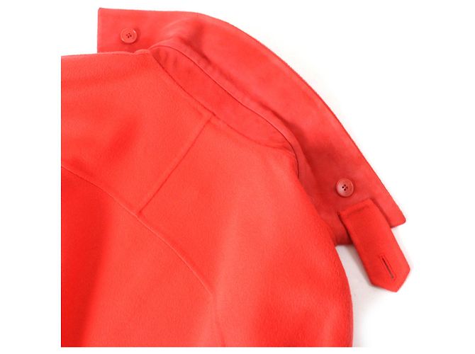 Abrigo de medio largo con botón de logo de cachemira Loro Piana Roja - vista 7